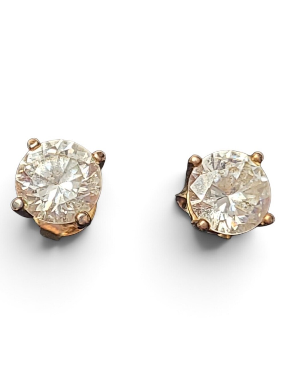 CRACCO 18K Gold Plated 925 Sterling Silver Cubic Zirconia Stud Earrings